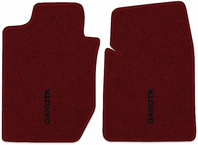 1987-1996 Dodge Dakota Cutpile Floor Mats with Embroidered Logo Choices Front - 2-Piece - product image