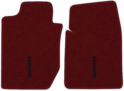 1987-1996 Dodge Dakota Cutpile Floor Mats with Embroidered Logo Choices Front - 2-Piece - product image