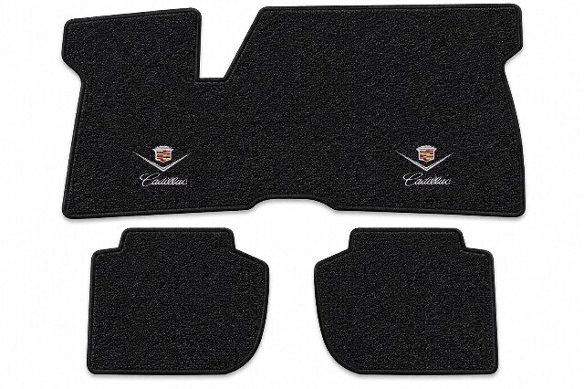 1971-1973 Cadillac Eldorado Frt & Rrs Loop Floor Mats with Embroidered Logo Choices - 3-Piece - product details image 4