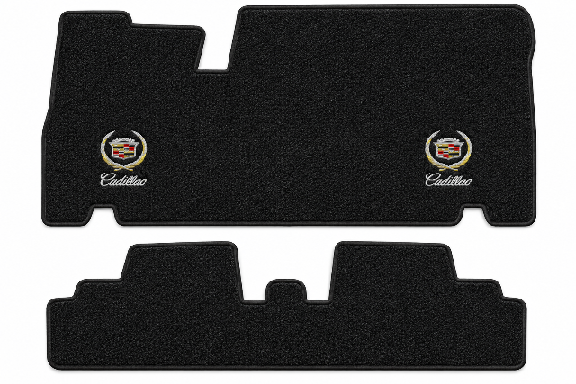 1967-1970 Cadillac Eldorado Frt & Rr Loop Floor Mats with Embroidered Logo Choices - 2-Piece - product details image 2