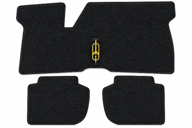 1971-1973 Oldsmobile Toronado Frt & Rrs Loop Floor Mats with Embroidered Logo Choices - 3-Piece - product details image 2