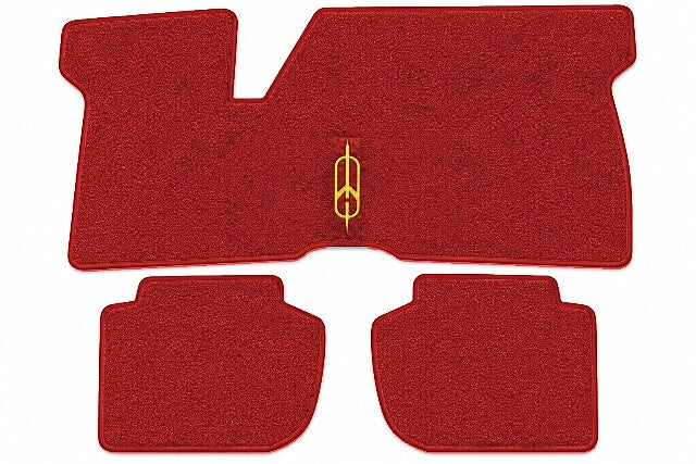 1971-1973 Oldsmobile Toronado Frt & Rrs Loop Floor Mats with Embroidered Logo Choices - 3-Piece - product image