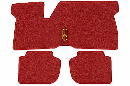 1971-1973 Oldsmobile Toronado Frt & Rrs Loop Floor Mats with Embroidered Logo Choices - 3-Piece - product image