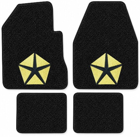 1966-1970 Dodge Charger 4spd Loop Floor Mats with Embroidered Logo Choices - 4-Piece - product details image 13