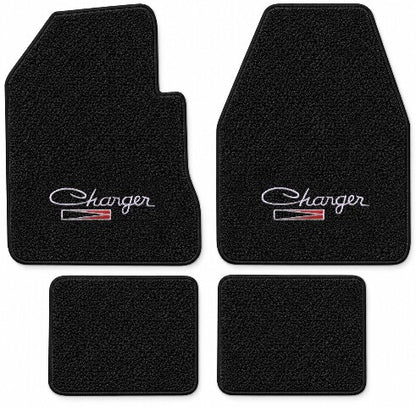 1966-1970 Dodge Charger 4spd Loop Floor Mats with Embroidered Logo Choices - 4-Piece - product details image 15