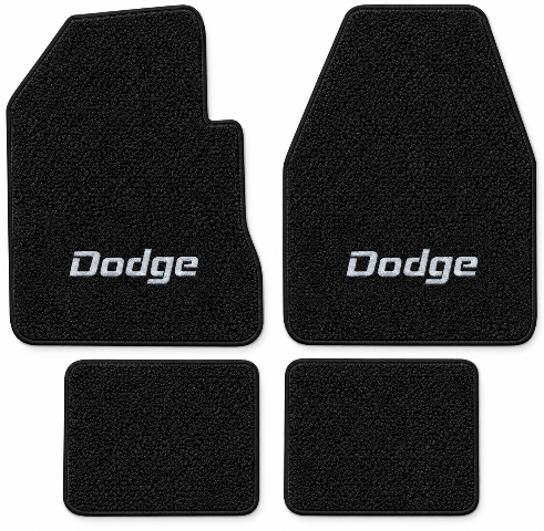 1966-1970 Dodge Coronet 4spd Loop Floor Mats with Embroidered Logo Choices - 4-Piece - product details image 2