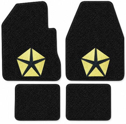 1966-1970 Dodge Coronet 4spd Loop Floor Mats with Embroidered Logo Choices - 4-Piece - product details image 4