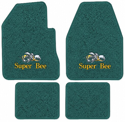 1968-1970 Dodge Coronet Super Bee 2DR 4spd Loop Floor Mats with Embroidered Logo Choices - 4-Piece - product image
