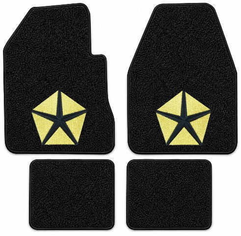 1968-1970 Dodge Coronet Super Bee 2DR 4spd Loop Floor Mats with Embroidered Logo Choices - 4-Piece - product details image 3