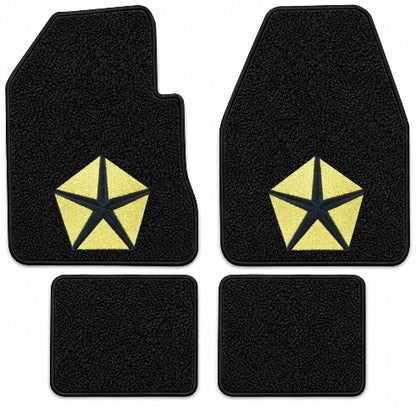 1968-1970 Dodge Coronet Super Bee 2DR 4spd Loop Floor Mats with Embroidered Logo Choices - 4-Piece - product details image 3