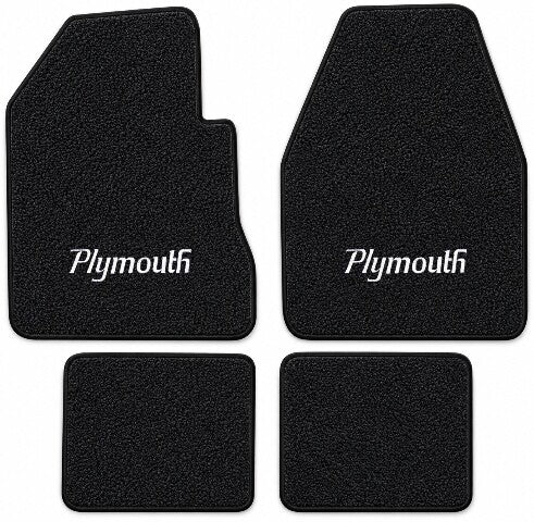 1967-1970 Plymouth GTX 4spd Loop Floor Mats with Embroidered Logo Choices - 4-Piece - product details image 3