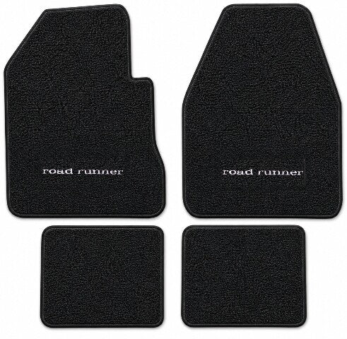 1968-1973 Plymouth Road Runner 4spd Loop Floor Mats with Embroidered Logo Choices - 4-Piece - product details image 3