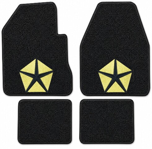1968-1973 Plymouth Road Runner 4spd Loop Floor Mats with Embroidered Logo Choices - 4-Piece - product details image 4