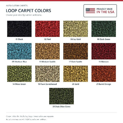 1968-1973 Plymouth Road Runner 4spd Loop Floor Mats with Embroidered Logo Choices - 4-Piece - product details image 8