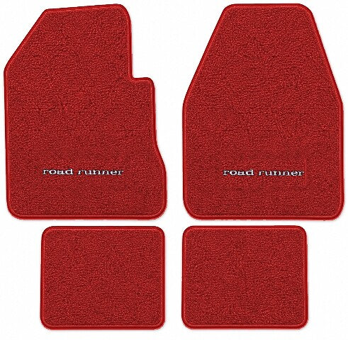 1968-1973 Plymouth Road Runner 4spd Loop Floor Mats with Embroidered Logo Choices - 4-Piece - product image