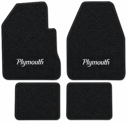 1970 Plymouth Superbird 4spd Loop Floor Mats with Embroidered Logo Choices - 4-Piece - product details image 2