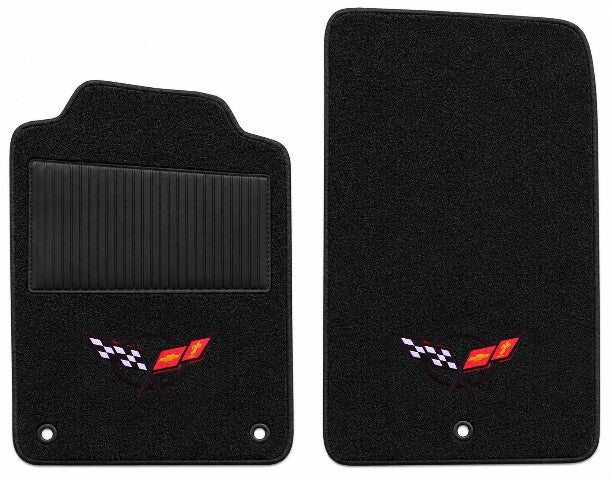 1997-2007 Chevy Corvette Truvette Floor Mats with Embroidered Logo Choices with Heel Pad - 2-Piece - product details image 5