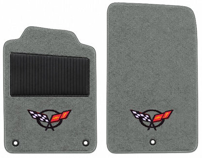 1997-2007 Chevy Corvette Truvette Floor Mats with Embroidered Logo Choices with Heel Pad - 2-Piece - product image