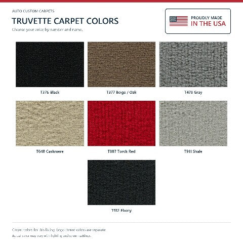 1997-2007 Chevy Corvette Truvette Floor Mats with Embroidered Logo Choices with Heel Pad - 2-Piece - product details image 11