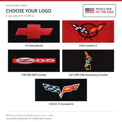 1997-2007 Chevy Corvette Truvette Floor Mats with Embroidered Logo Choices with Heel Pad - 2-Piece - product details image 21