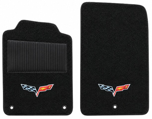 1997-2007 Chevy Corvette Truvette Floor Mats with Embroidered Logo Choices with Heel Pad - 2-Piece - product details image 15