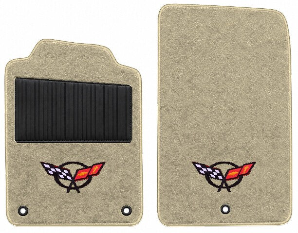 1997-2007 Chevy Corvette Truvette Floor Mats with Embroidered Logo Choices with Heel Pad - 2-Piece - product details image 12