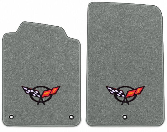 1997-2007 Chevy Corvette Truvette Floor Mats with Embroidered Logo Choices w/o Heel Pad - 2-Piece - product image