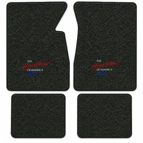 1959-1962 Chevy Impala Tuxedo Floor Mats with Embroidered Logo Choices - 4-Piece - product details image 3