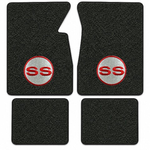 1959-1962 Chevy Impala Tuxedo Floor Mats with Embroidered Logo Choices - 4-Piece - product details image 4