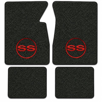 1959-1962 Chevy Impala Tuxedo Floor Mats with Embroidered Logo Choices - 4-Piece - product details image 5