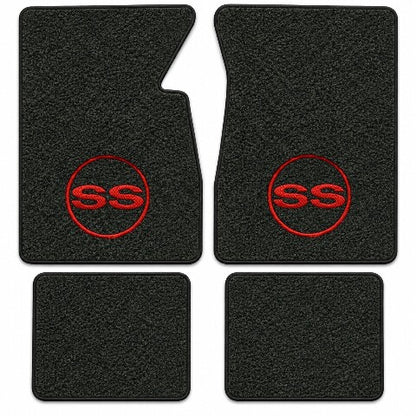 1959-1962 Chevy Impala Tuxedo Floor Mats with Embroidered Logo Choices - 4-Piece - product details image 18