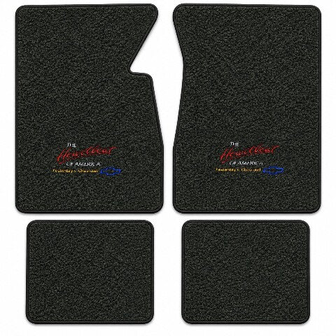 1959-1962 Chevy Impala Tuxedo Floor Mats with Embroidered Logo Choices - 4-Piece - product details image 21
