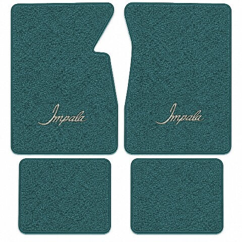 1959-1962 Chevy Impala Tuxedo Floor Mats with Embroidered Logo Choices - 4-Piece - product details image 14
