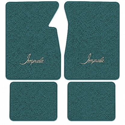 1959-1962 Chevy Impala Tuxedo Floor Mats with Embroidered Logo Choices - 4-Piece - product details image 14