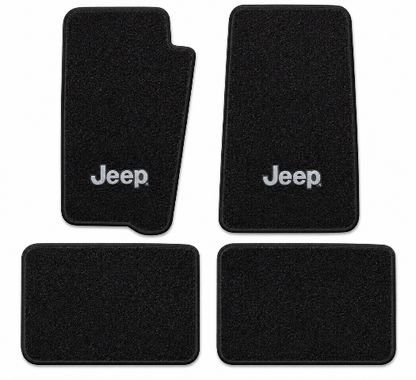 1993-1995 Jeep Grand Cherokee Cutpile Floor Mats with Embroidered Logo Choices - 4-Piece - product details image 2