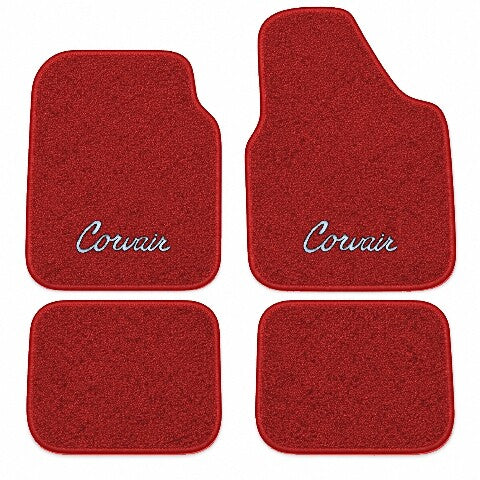 1965-1969 Chevy Corvair Loop Floor Mats with Embroidered Logo Choices - 4-Piece - product image