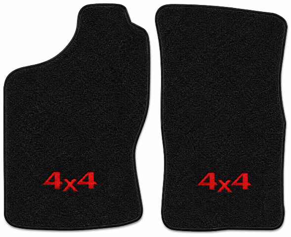 1989-1994 Nissan D21 Cutpile Floor Mats with Embroidered Logo Choices - 2-Piece - product details image 2