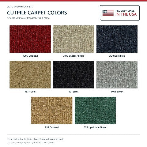 1978-1981 Chrysler Town & Country Cutpile Floor Mats with Embroidered Logo Choices - 4-Piece - product details image 6