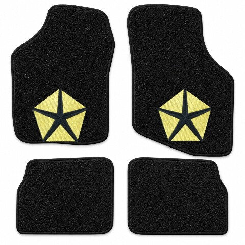1989-1991 Dodge Colt Cutpile Floor Mats with Embroidered Logo Choices - 4-Piece - product details image 2