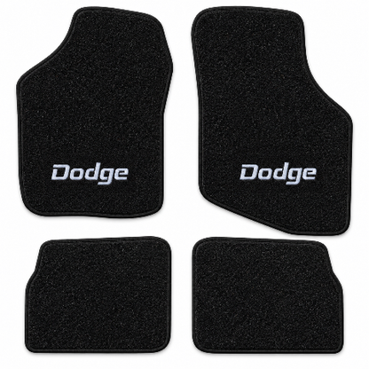 1989-1991 Dodge Colt Cutpile Floor Mats with Embroidered Logo Choices - 4-Piece - product image