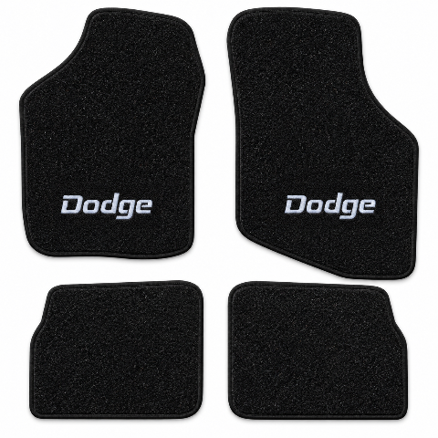 1989-1991 Dodge Colt Cutpile Floor Mats with Embroidered Logo Choices - 4-Piece - product image