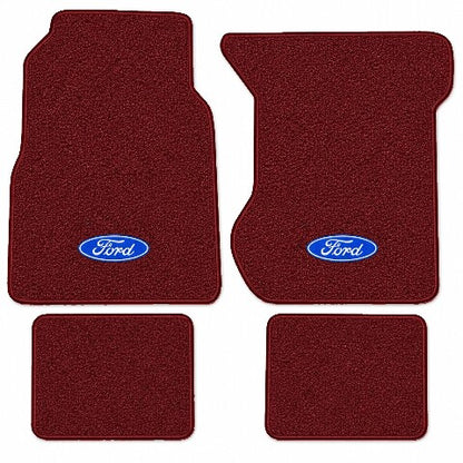 1969-1972 Ford Ranch Wagon Loop Floor Mats with Embroidered Logo Choices - 4-Piece - product image