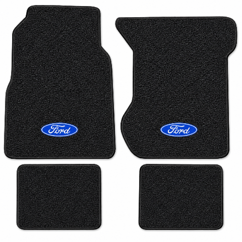 1969-1972 Ford Ranch Wagon Loop Floor Mats with Embroidered Logo Choices - 4-Piece - product details image 2