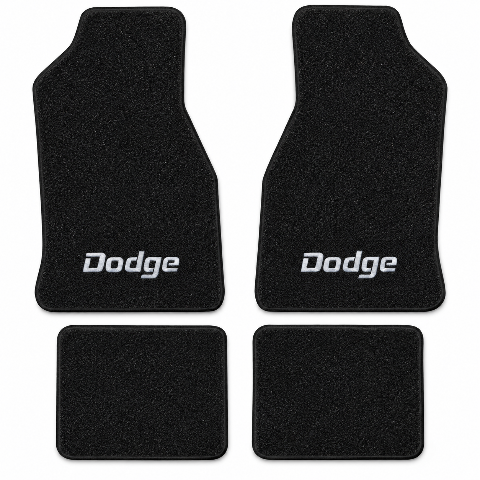 1982-1983 Dodge 400 2DR Convertible Cutpile Floor Mats with Embroidered Logo Choices - 4-Piece - product details image 2