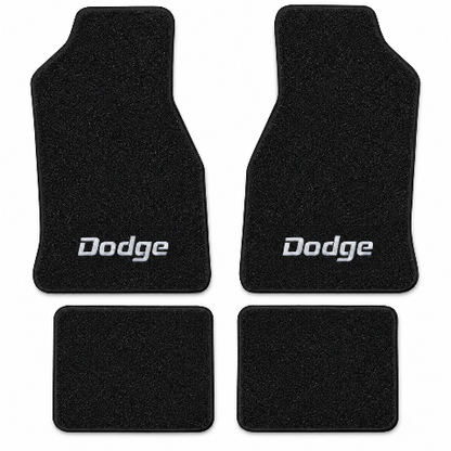 1982-1983 Dodge 400 2DR Convertible Cutpile Floor Mats with Embroidered Logo Choices - 4-Piece - product details image 2