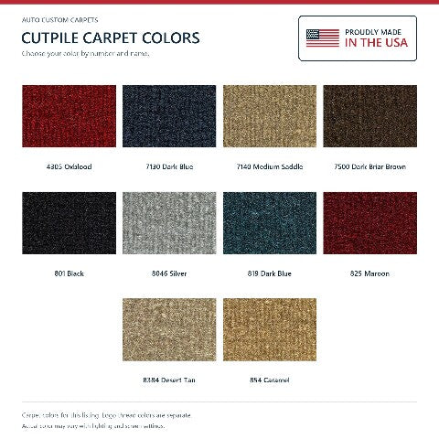 1982-1983 Dodge 400 2DR Convertible Cutpile Floor Mats with Embroidered Logo Choices - 4-Piece - product details image 7