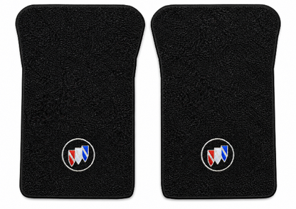 1988-1991 Buick Reatta Cutpile Floor Mats with Embroidered Logo Choices Front - 2-Piece - product image