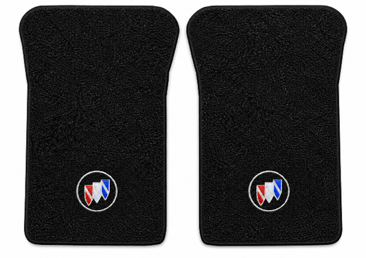 1988-1991 Buick Reatta Cutpile Floor Mats with Embroidered Logo Choices Front - 2-Piece - product image
