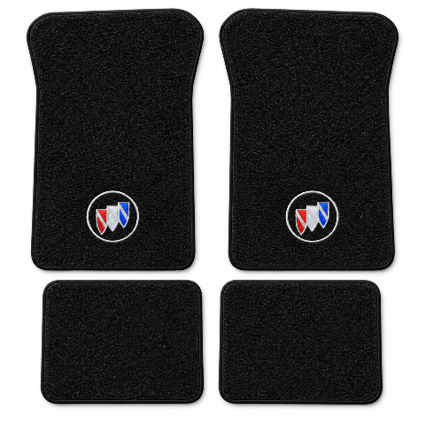 1986-1993 Buick Riviera Cutpile Floor Mats with Embroidered Logo Choices - 4-Piece - product details image 2