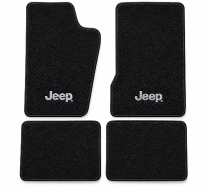1984-1990 Jeep Wagoneer Cutpile Floor Mats with Embroidered Logo Choices - 4-Piece - product details image 2